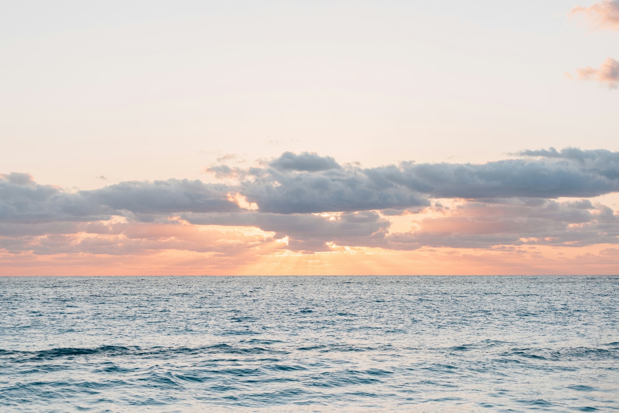Calm water at first light on the Sunshine Coast